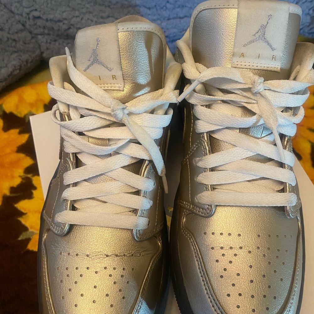 Jordan Women's Sneakers in Silver and White